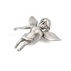 エンジェル 304 ステンレス ペンダント  ステンレス鋼色  34x35x10mm  穴：9.5x5.5mm&nbsp;STAS-M206-32P-01