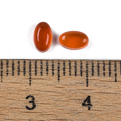 天然カーネリアン（染色・加熱）カボション  オーバル  グレードAB  5x3x2.5mm&nbsp;G-B096-01D