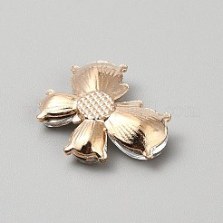 ライトゴールド合金ラインストーンカボション  蝶  クリスタル  22x29x6.5mm&nbsp;FIND-WH0173-340B