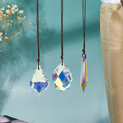 5Pcs Glass Hanging Suncatchers&nbsp;HJEW-FH00193