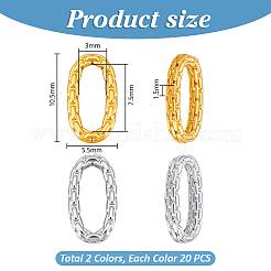 40Pcs 2 Colors Brass Linking Rings&nbsp;KK-PH0012-20