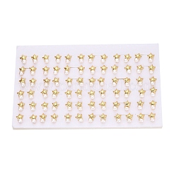 スターブラススタッドピアス  天然パールと  18KGP本金メッキ  15~15.5x10.5mm&nbsp;PEAR-N020-JY01