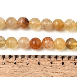 Natural Yellow Fluorite Beads Strands&nbsp;G-K340-A03-10mm-02