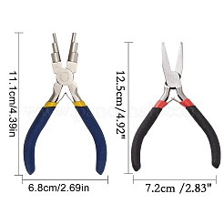 2Pcs 2 Style 45# Carbon Steel Jewelry Pliers Set&nbsp;PT-BBC0001-04