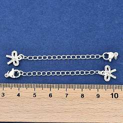 Brass Micro Pave Cubic Zirconia Ends with Chains&nbsp;KK-U043-06S