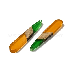 Opaque Resin & Walnut Wood Pendants&nbsp;RESI-D060-A-01