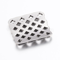 変色しにくい304ステンレススチールのマルチ連リンク  正方形  ステンレス鋼色  24x24x2mm  穴：2~2.5mm&nbsp;STAS-E421-105P