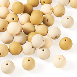 40Pcs 4 Colors Round Silicone Focal Beads&nbsp;SIL-TAD0001-02F