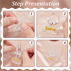 24Pcs Cloud Acrylic Wine Glass Charms&nbsp;HJEW-BC00038