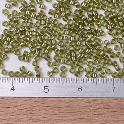 MIYUKIデリカビーズ  シリンダー  日本製シードビーズ  11/0  （db0908)スパークリングベージュラインドシャルトルーズ  1.3x1.6mm  穴：0.8mm  約2000PCS /ボトル  10 G /ボトル&nbsp;SEED-JP0008-DB0908