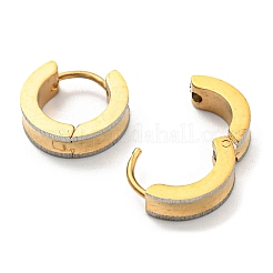 304 Stainless Steel Textured Hoop Earrings&nbsp;EJEW-P230-01A-G01
