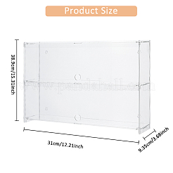 2-Tier Transparent Acrylic Minifigures Display Case&nbsp;ODIS-WH0061-50B