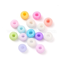 5250 個 15 色 8/0 不透明すりガラス シード ビーズ  ラウンド  ミックスカラー  3~4x2~3mm  穴：0.8mm  350個/カラー&nbsp;SEED-YW0001-74-A