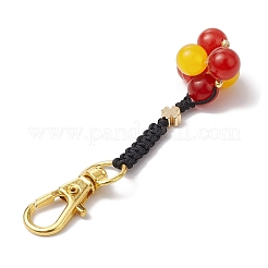 Dyed Natural Malaysia Jade Clover Pendant Decoration&nbsp;KEYC-JKC00979