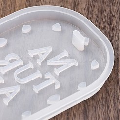 DIYペンダントシリコンモールド  レジン型  UVレジン用  エポキシ樹脂工芸品作り  ホワイト  長方形  101x81x9mm  穴：10x4mm&nbsp;SIL-M015-02D