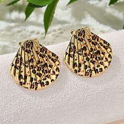 304 Stainless Steel Enamel Stud Earrings&nbsp;EJEW-Z084-15G-01