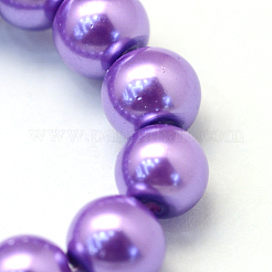 Baking Paint Pearlized Glass Pearl Round Bead Strands&nbsp;HY-Q003-6mm-27