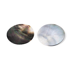 天然石ブラックリップシェルペンダント  ディスクチャーム  50x2mm  穴：1.5~1.6mm&nbsp;BSHE-T014-41C