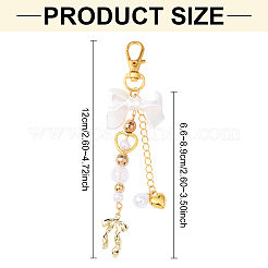 CCB Plastic & Acrylic Imitation Pearl & Alloy Pendant Decorations&nbsp;HJEW-YW00090-02