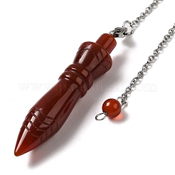 Mixed Natural Gemstone Pointed Dowsing Pendulums&nbsp;G-F758-F-P
