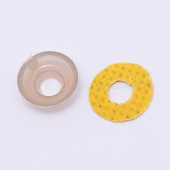 プラスチック人形の目工芸品アクセサリー  DIY人形のおもちゃ作りに  ゴールド  18x18mm&nbsp;DIY-WH0189-22D-03