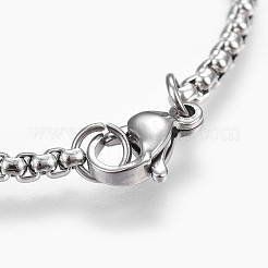 Tarnish Resistant 304 Stainless Steel Box Chain Bracelets&nbsp;BJEW-P239-01A
