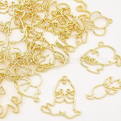 20Pcs 10 Style Alloy Open Back Bezel Big Pendants&nbsp;FIND-OC0001-57