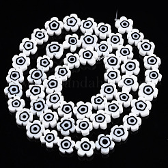Handmade Evil Eye Lampwork Beads Strands&nbsp;LAMP-N029-018-26