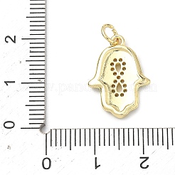 Brass Micro Pave Cubic Zirconia Pendants&nbsp;KK-H255-09G-02
