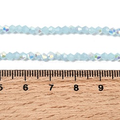 AB Color Plated Opaque Glass Beads Strands&nbsp;GLAA-G127-02E