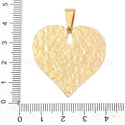 304ステンレスペンダント  18KGP本金メッキ  ハート  36x35x1mm  穴：8.5x4.5mm&nbsp;LS-FIND-H017-01B-G