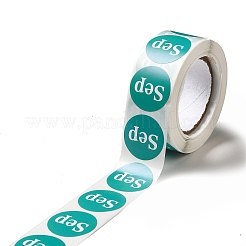 紙ステッカーロール  DIYスクラップブッキング用の丸いドットデカール  クラフト  ダークターコイズ  25mm  500PCS /ロールについて&nbsp;STIC-E002-01I
