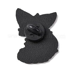 キツネエナメルピン  バックパックや衣類用の合金バッジの塗装  オレンジ  33x22.5mm&nbsp;JEWB-K031-02EB
