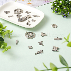 20Pcs 10 Style 304 Stainless Steel Pendants&nbsp;STAS-FW0001-28