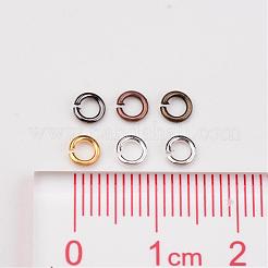 1箱オープン丸カン真鍮製丸カン  ミックスカラー  20ゲージ  4x0.8mm  内径：2.4mm  約140g/ボックス&nbsp;KK-JP0007-4mm