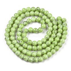 Baking Paint Glass Round Bead Strands&nbsp;DGLA-Q019-8mm-45A