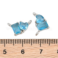 Brass Pave Cubic Zirconia Charms&nbsp;CU-CBA6A75-04P-09