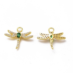 Brass Micro Pave Cubic Zirconia Pendants&nbsp;ZIRC-H102-05A-G