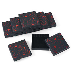 10Pcs Hot Stamping Planet Cardboard Jewelry Packaging Boxes&nbsp;CON-TA0001-44C