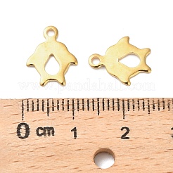 304ステンレススチールチャーム  ペンギン  ゴールドカラー  12.5x10x1mm  穴：1.5mm&nbsp;STAS-I350-04G