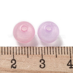 蓄光アクリルビーズ  グリッターパウダー付き  暗闇で光るビーズ  ラウンド  ミックスカラー  8x7.5mm  穴：1mm  2000個/ 500g&nbsp;OACR-E041-18