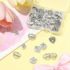 80Pcs 5 Styles Tibetan Style Zinc Alloy Charms&nbsp;TIBEP-FS0001-38