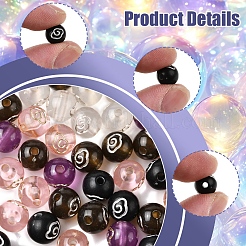200Pcs 5 Colors Plating Acrylic Beads&nbsp;OACR-FS0002-03
