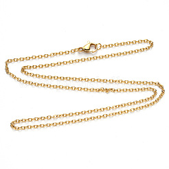 PVD Vacuum Plating 304 Stainless Steel Cable Chain Necklace&nbsp;NJEW-S420-007A-G