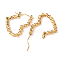 Ion Plating(IP) Heart 304 Stainless Steel Hoop Earrings for Women&nbsp;STAS-A057-19G