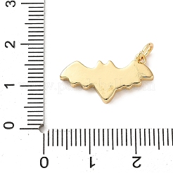 真鍮チャーム  エナメル  カドミウムフリー＆鉛フリー  18KGP本金メッキ  丸カン付き  バット  11x21x2mm  穴：3.2mm&nbsp;KK-I383-09G-06