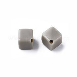 不透明なアクリルビーズ  キューブ  ダークカーキ  13x14.5x14.5mm  穴：2mm  約530個/500g&nbsp;MACR-S373-135-A05