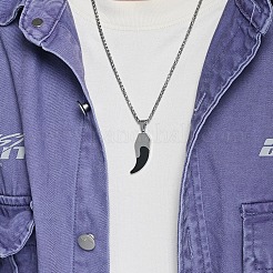 Duo Tone 304 Stainless Steel Pendant Necklaces for Men&nbsp;WGD7202-02