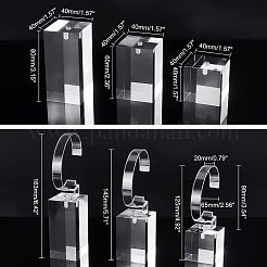 Transparent Plastic Wrist Watch Display Holder&nbsp;ODIS-OC0001-40