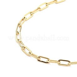304 Stainless Steel Paperclip Chain Necklace for Women&nbsp;NJEW-A008-04G